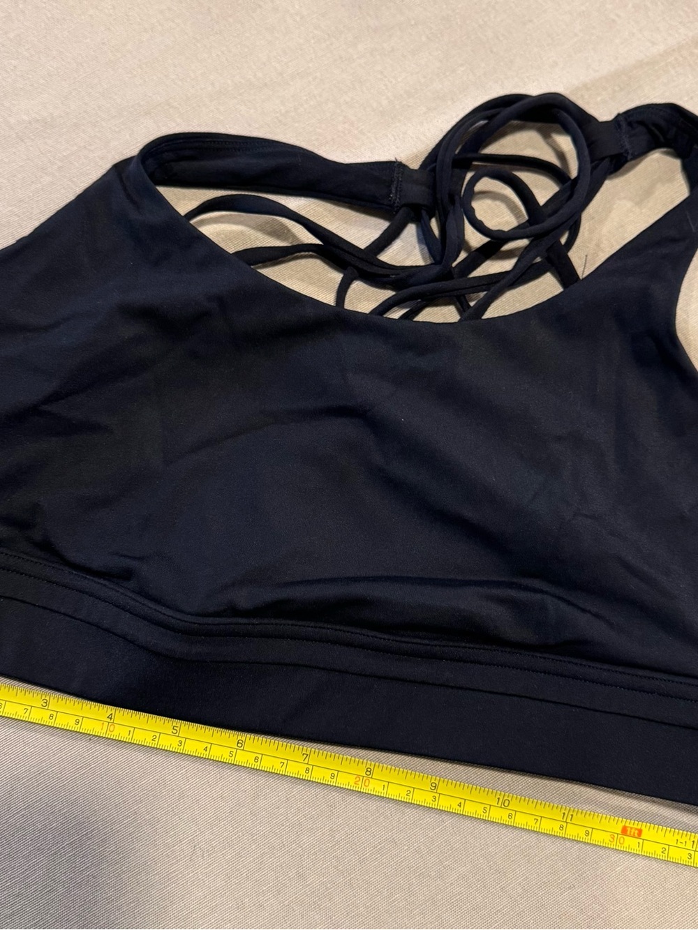 CRZ YOGA Black Strappy Back Sports Bra